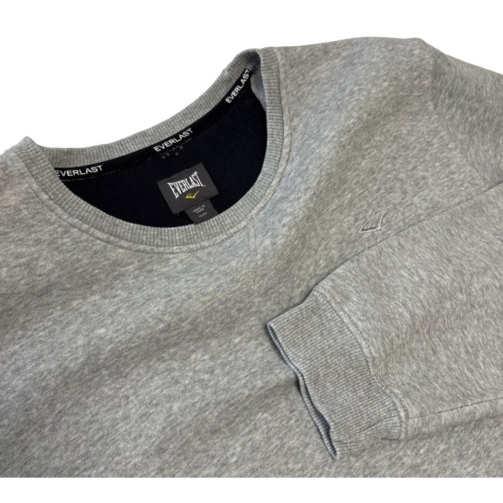 Everlast Sport Men's Crewneck fleece inside Sweatshirt Heather Gray Mens XL